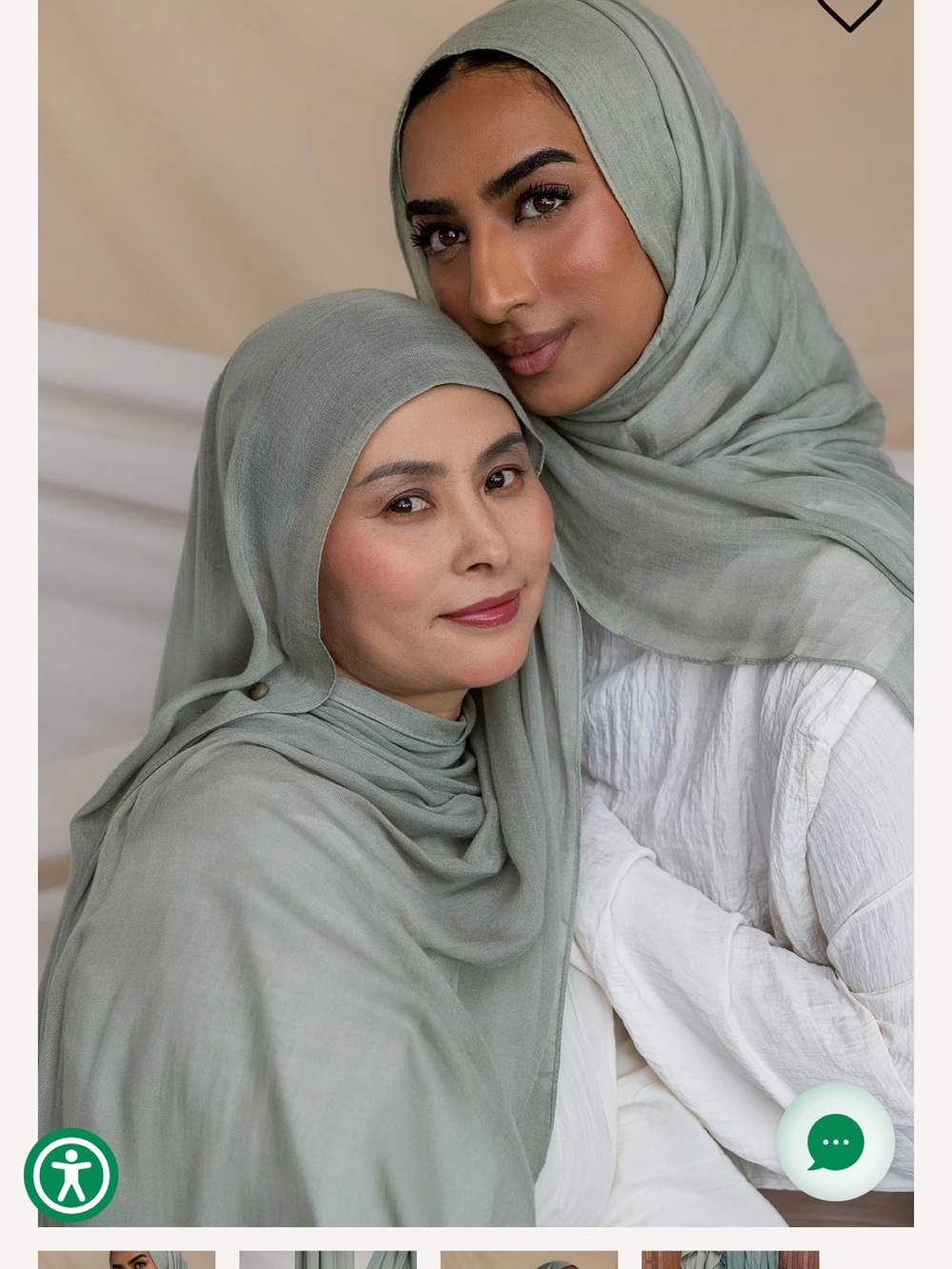 Light Sage Women's Hijab Scarf - Elegant Lightweight Wrap